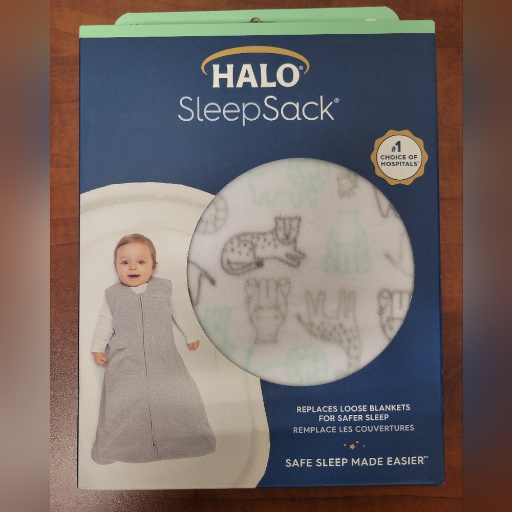 Halo SleepSack in Gray with Animal Design NWT